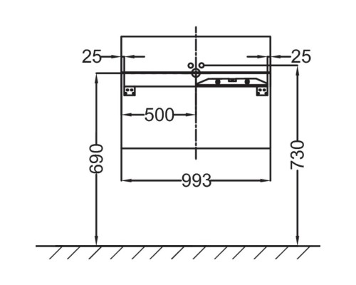 Тумба белый глянец 100 см Jacob Delafon Terrace EB1187-G1C