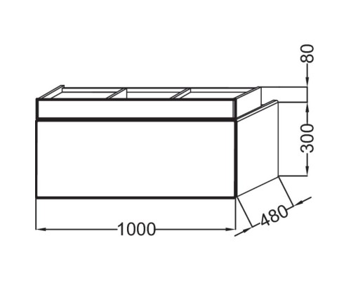 Тумба белый глянец 100 см Jacob Delafon Terrace EB1187-G1C