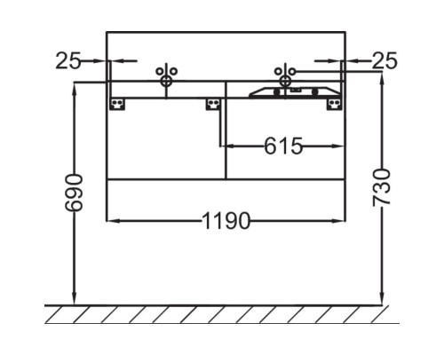 Тумба белый глянец 120 см Jacob Delafon Terrace EB1188-G1C