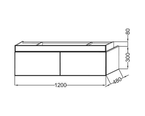 Тумба белый глянец 120 см Jacob Delafon Terrace EB1188-G1C