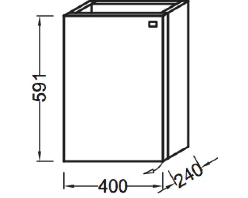 Тумба белый глянец 40 см Jacob Delafon Pop Laminar EB285-G1C