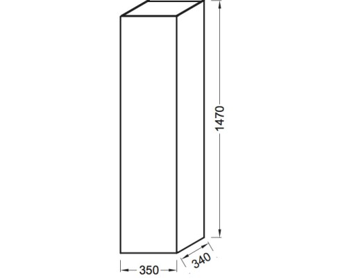 Подвесная колонна с реверсивной дверцей белый Jacob Delafon Soprano EB984-N18