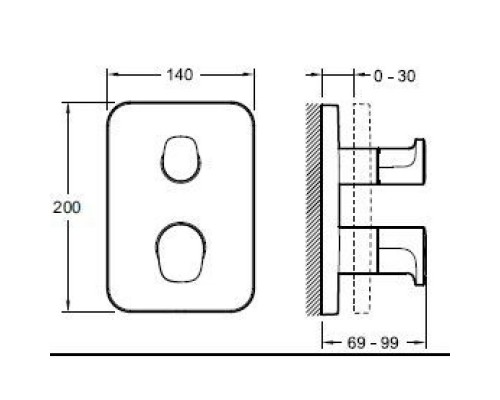 Термостат для душа Jacob Delafon Modulo E98726-CP