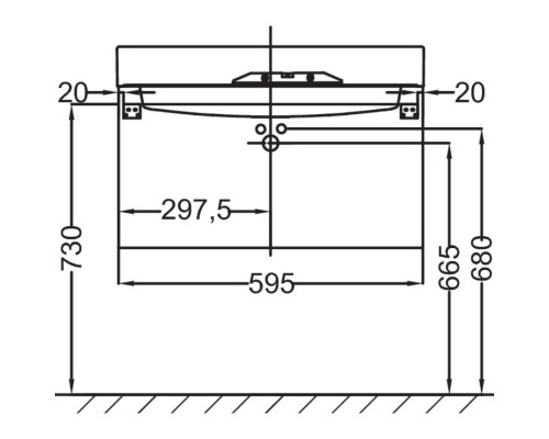 Тумба белый 59,5 см Jacob Delafon Rythmik EB1306-N18