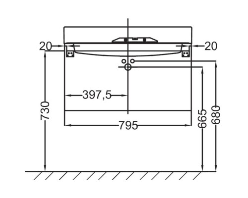 Тумба белый 79,5 см Jacob Delafon Rythmik EB1309-N18