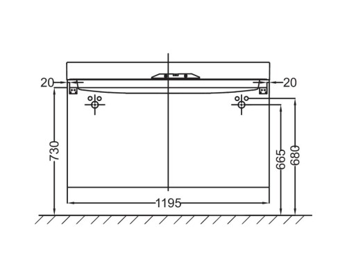 Тумба белый 119,5 см Jacob Delafon Rythmik EB1305-N18