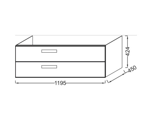 Тумба белый 119,5 см Jacob Delafon Rythmik EB1305-N18