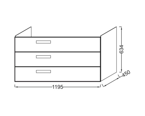 Тумба белый 119,5 см Jacob Delafon Rythmik EB1311-N18