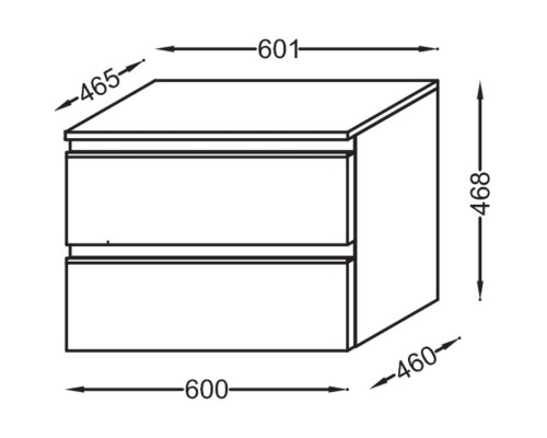 Комод ореховое дерево 60,1 см Jacob Delafon Vox EB2060-RA-E16