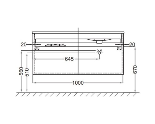 Тумба черное дерево 100 см Jacob Delafon Vox EB2026-RA-E15