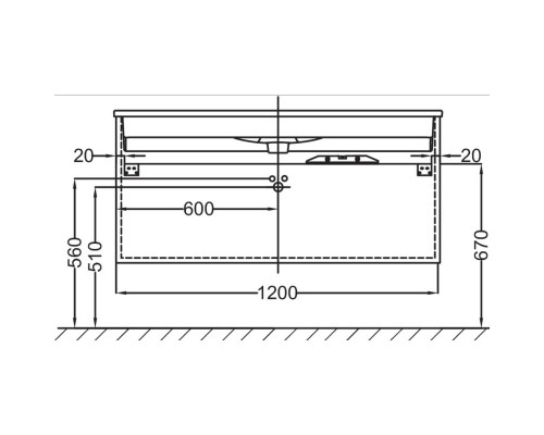 Тумба белый глянец 120 см Jacob Delafon Vox EB2021-RA-G1C