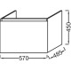 Тумба ледяной коричневый глянец 57 см Jacob Delafon Odeon Up EB877-N23