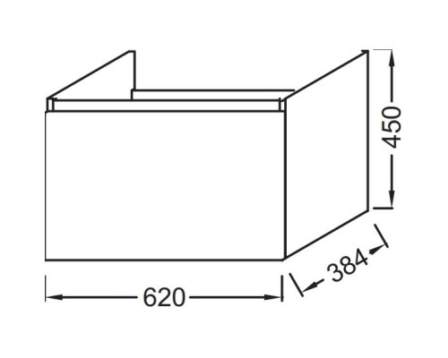 Тумба черное дерево 62 см Jacob Delafon Odeon Up EB886-E15