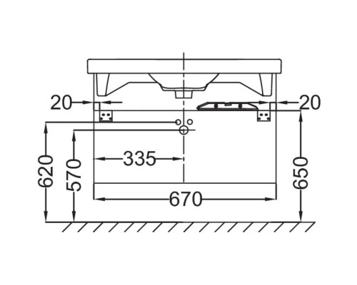 Тумба нежно-розовый матовый 67 см Jacob Delafon Odeon Up EB890-M71