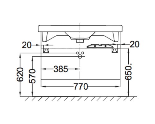 Тумба темный дуб 77 см Jacob Delafon Odeon Up EB895-NR