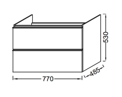 Тумба темный дуб 77 см Jacob Delafon Odeon Up EB895-NR