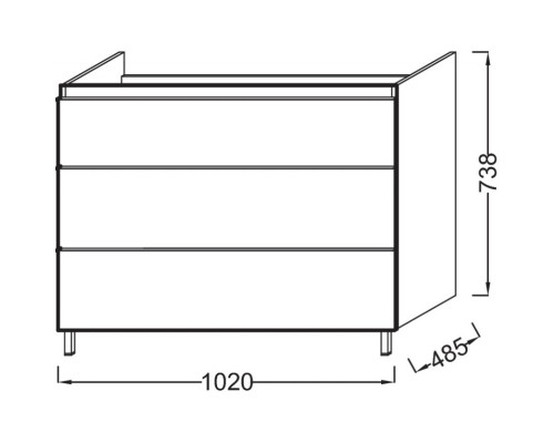 Тумба нежно-розовый матовый 102 см Jacob Delafon Odeon Up EB994-M71