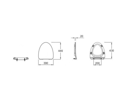Комплект подвесной унитаз Jacob Delafon Nouvelle Vague EDJ102-00 + E20069-00 + система инсталляции Geberit 458.124.21.1