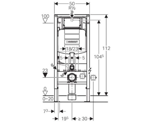 Комплект подвесной унитаз Jacob Delafon Struktura EDE102-00 + E4270-00 + система инсталляции Geberit 111.300.00.5