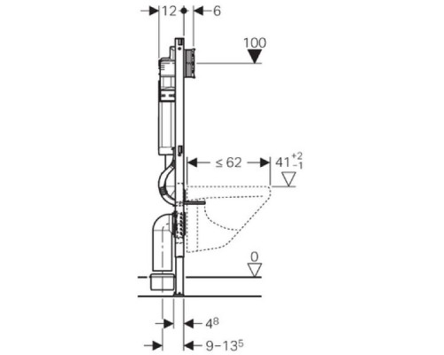 Комплект подвесной унитаз Jacob Delafon Struktura EDE102-00 + E4270-00 + система инсталляции Geberit 111.300.00.5