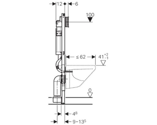 Комплект подвесной унитаз Jacob Delafon Struktura EDE102-00 + E4270-00 + система инсталляции Geberit 111.362.00.5