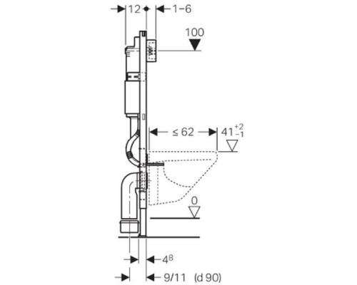 Комплект подвесной унитаз Jacob Delafon Struktura EDE102-00 + E4270-00 + система инсталляции Geberit 458.125.21.1