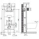 Комплект подвесной унитаз Jacob Delafon Struktura EDF102-00 + E4272-00 + система инсталляции Jacob Delafon E5504-NF + E4326-CP