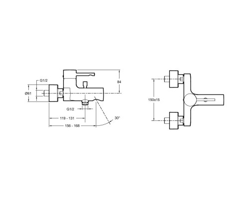 Комплект смесителей Jacob Delafon Cuff E45532-CP + E98298-CP