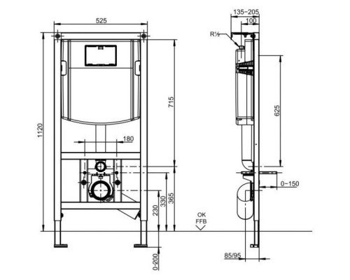 Комплект подвесной унитаз Jacob Delafon Nouvelle Vague EDJ102-00 + E20069-00 + система инсталляции Villeroy & Boch 92246100 + 92249061