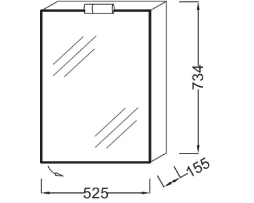 Зеркальный шкаф 52,5*73,4 см Jacob Delafon Odeon Up EB879-J5