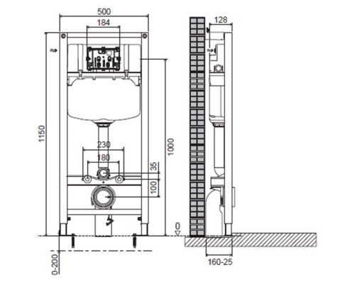 Комплект подвесной унитаз Jacob Delafon Struktura EDE102-00 + E70024-00 + система инсталляции Jacob Delafon E24156-NF + E20859-7-BMT