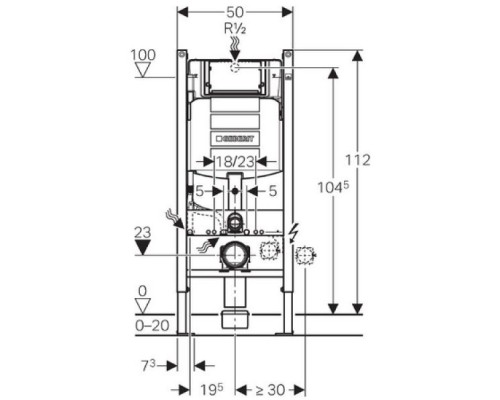 Комплект подвесной унитаз Jacob Delafon Struktura EDE102-00 + E70024-00 + система инсталляции Geberit 111.362.00.5 + 115.770.DW.5