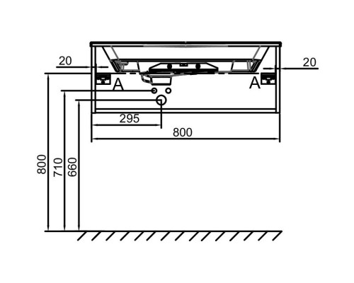 Тумба белый 80 см Jacob Delafon Odeon Rive Gauche EB2515-R9-N18