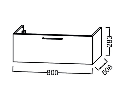 Тумба белый матовый 80 см Jacob Delafon Odeon Rive Gauche EB2515-R6-M49