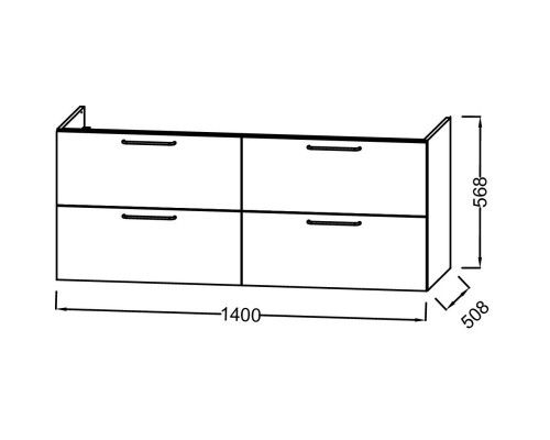 Тумба белый мрамор 140 см Jacob Delafon Odeon Rive Gauche EB2526-R8-NR4