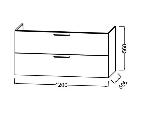 Тумба белый мрамор 120 см Jacob Delafon Odeon Rive Gauche EB2525-R9-NR4