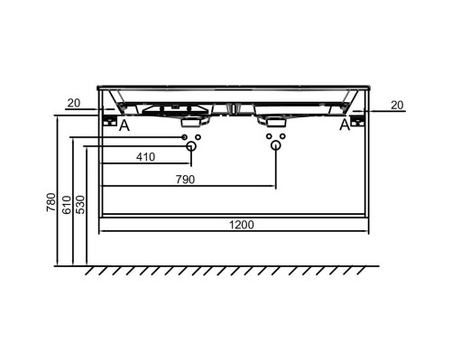 Тумба белый мрамор 120 см Jacob Delafon Odeon Rive Gauche EB2525-R9-NR4