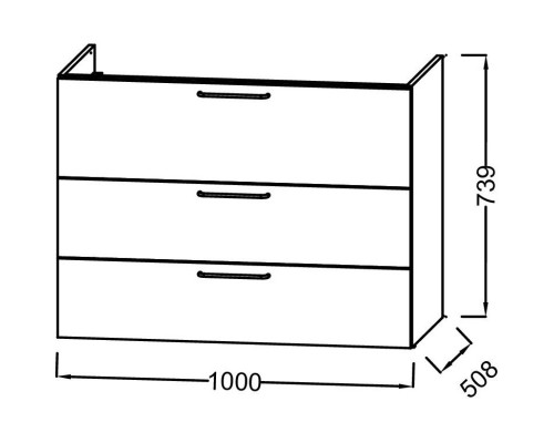 Тумба белый матовый 100 см Jacob Delafon Odeon Rive Gauche EB2534-R5-M49