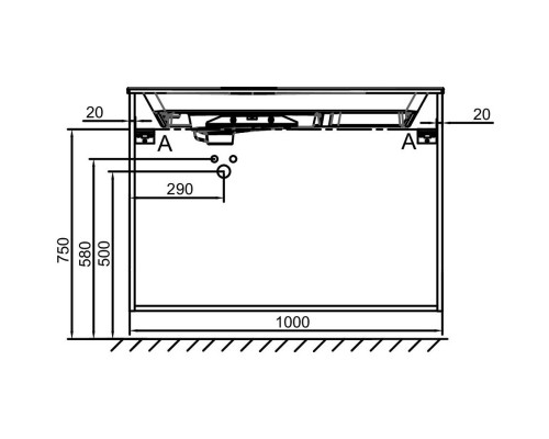 Тумба белый матовый 100 см Jacob Delafon Odeon Rive Gauche EB2534-R5-M49