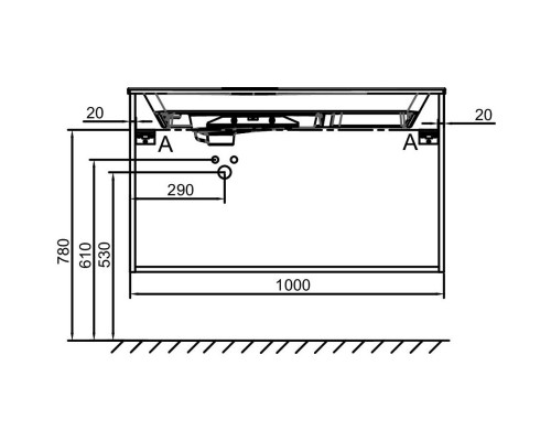 Тумба белый глянец 100 см Jacob Delafon Odeon Rive Gauche EB2524-R6-G1C