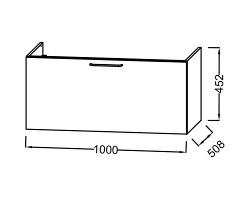 Тумба белый матовый 100 см Jacob Delafon Odeon Rive Gauche EB2514-R5-M49