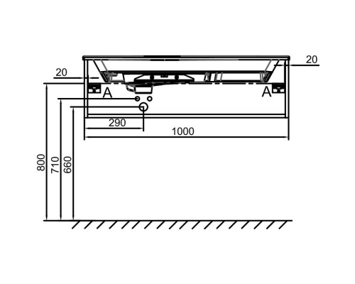 Тумба белый мрамор 100 см Jacob Delafon Odeon Rive Gauche EB2516-R5-NR4