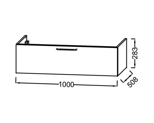 Тумба белый матовый 100 см Jacob Delafon Odeon Rive Gauche EB2516-R6-M49