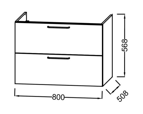 Тумба белый 80 см Jacob Delafon Odeon Rive Gauche EB2522-R5-N18