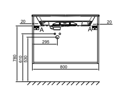 Тумба белый матовый 80 см Jacob Delafon Odeon Rive Gauche EB2522-R6-M49