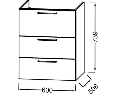 Тумба белый мрамор 60 см Jacob Delafon Odeon Rive Gauche EB2530-R5-NR4