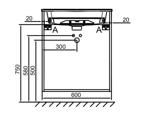 Тумба белый мрамор 60 см Jacob Delafon Odeon Rive Gauche EB2530-R5-NR4