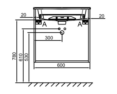 Тумба белый 60 см Jacob Delafon Odeon Rive Gauche EB2520-R5-N18