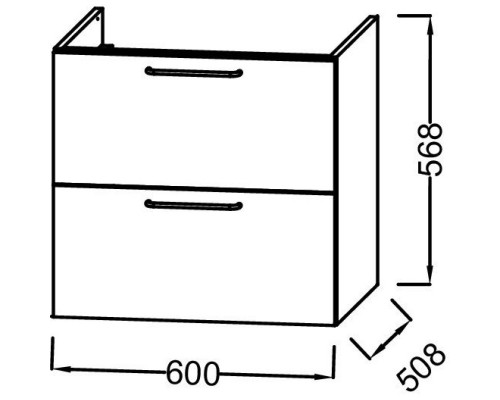 Тумба белый матовый 60 см Jacob Delafon Odeon Rive Gauche EB2520-R5-M49