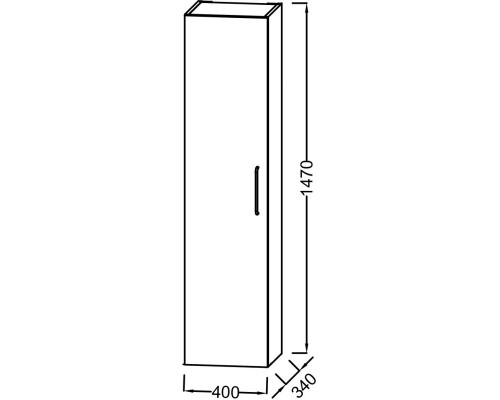 Пенал подвесной оливковый матовый L Jacob Delafon Odeon Rive Gauche EB2570G-R5-M47